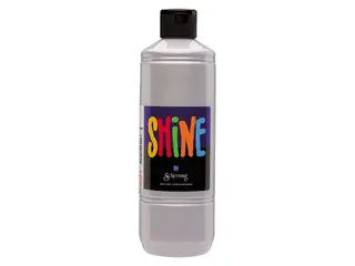 Shine akrylmaling sølv 500 ml