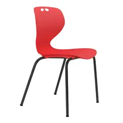 Tarris stol, sort understell rød B43 x D43 x H81 cm