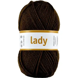 Lady akrylgarn brun 50 g