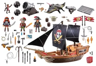 Playmobil piratskip stort