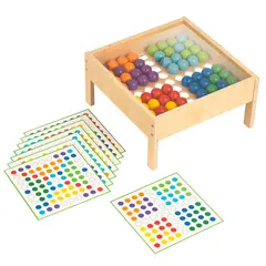 Mosaikkbord med fargede kuler L29 x B29,5 x H15 cm
