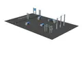 Fitness Park S uten fri vekter L1350 x B850 x H242 cm